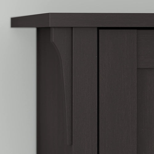 Vintage Black Bookcase With Adjustable Shelves For Home