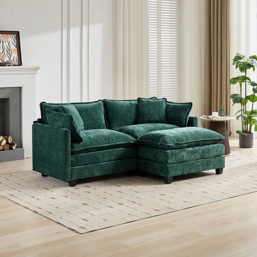 Cloud Sofa Modern Sectional Couch, Comfy Double Layer Upholstered Seat
