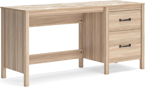 Battelle 60 Inch Wide Light Brown Home Office Desk
