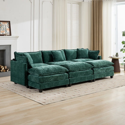 Cloud Sofa Modern Sectional Couch, Comfy Double Layer Upholstered Seat