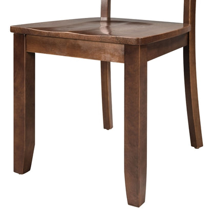 3-Piece Wood Drop Leaf Breakfast Nook Dining Table Set with 2 X-back