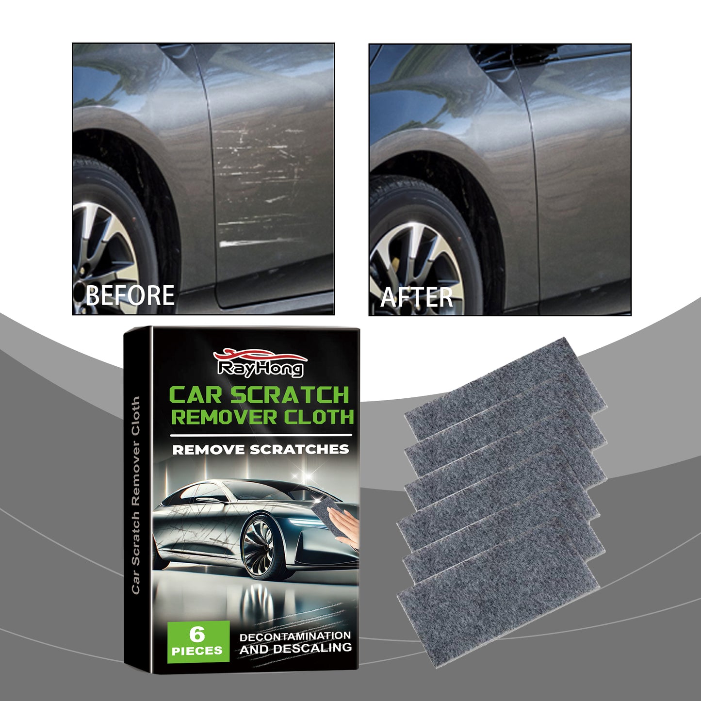 Car Scratch Repair Polishing Cloth, Quick Repair Scratches Scratches Water Stains Cleaning Decontamination Refurbishment