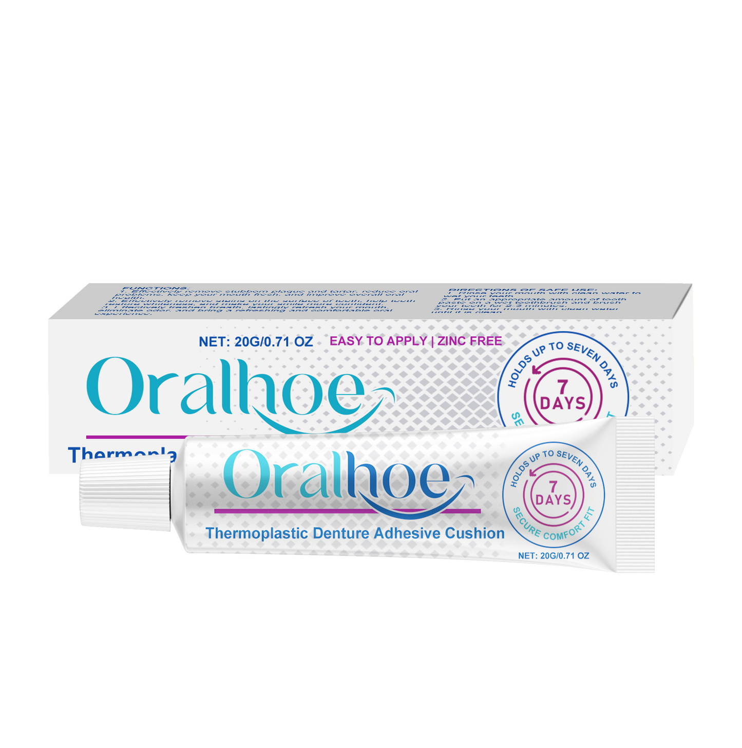 Oralhoe Denture Fixation Adhesive, Denture Adhesion Fixation Dentures Improve Comfort Care Gum Care