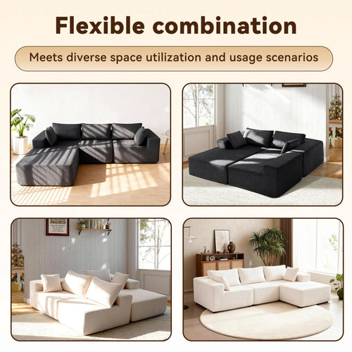 108-inch Modular Combination Sofa, Modern Modular L-shaped Sofa With A