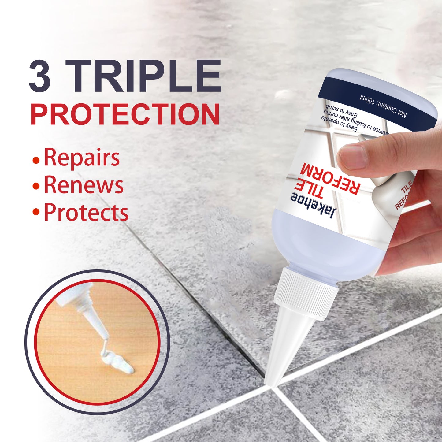 Jakehoe Tile Reform, Bathroom Tile Floor Tile Repair Kitchen Sink Window Crevices Waterproof Filler
