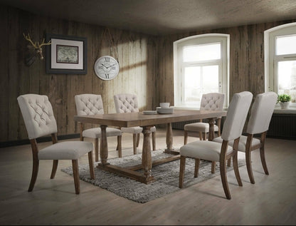 88inches X 40inches X 30inches Weathered Gray Dining Table