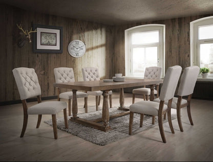 88inches X 40inches X 30inches Weathered Gray Dining Table