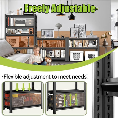 Book Shelf, 5 Tier Metal Wide Book Shelves, Heavy Duty Bookcase,