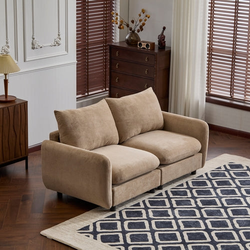 Modular Velvet Sectional Sofa Corner Chair – Convertible Upholstered