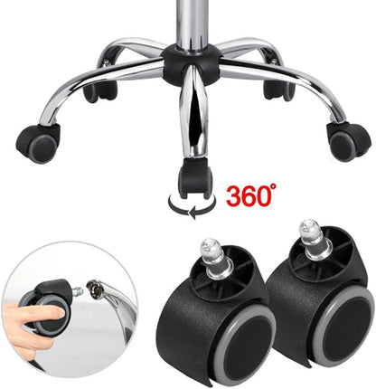 Adjustable Armless PU Leather Office Chair Swivel Black