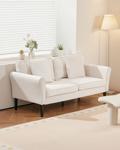 Loveseat Sofa, 69-Inch Small Sofa Couch For Living Room, Velvet Fabric