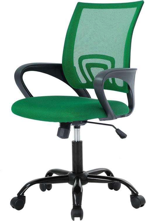 Ergonomic Green Office Chair With Adjustable Lumbar Support