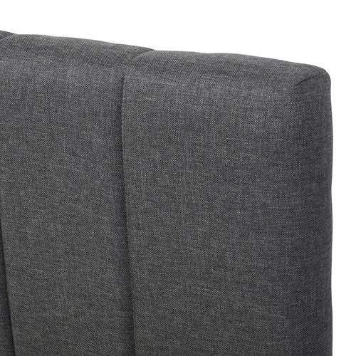 Upholstered Platform Bed with Trundle and 3 Drawers, Linen Fabric