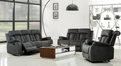 120inches Modern Grey Fabric Sofa Set