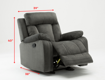 120inches Modern Grey Fabric Sofa Set