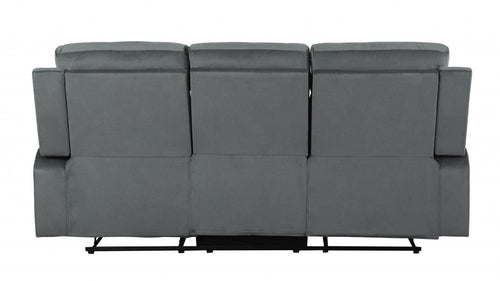 120inches Modern Grey Fabric Sofa Set