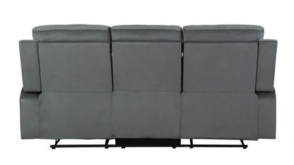 120inches Modern Grey Fabric Sofa Set