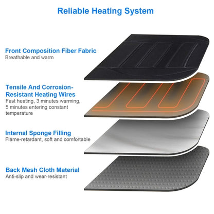 1Pc Heated Car Seat Cushion 12V Auto Seat Cover Warmer With Adjustable