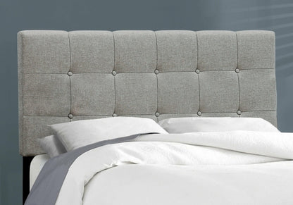 Full Size Beige Linen Bed