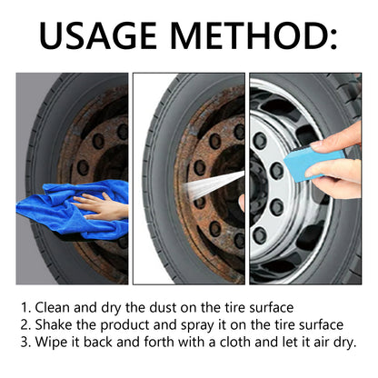 Tire Brightening Film, Wheel Retreading Clean Polished Brightening Multi-Functional Wheels From Spray Paint