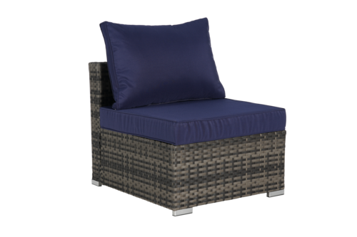 8 Piece Outdoor Patio Sectional Sofa Set – Wicker Conversation Set
