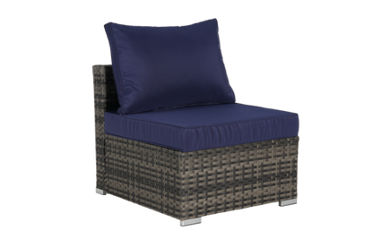 8 Piece Outdoor Patio Sectional Sofa Set – Wicker Conversation Set