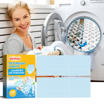 Detergent Sheets, Deep Cleaning Clothes Care Fabric Anti-Crossovers To Remove Odors Long-Lasting Fragrance Laundry Tablets