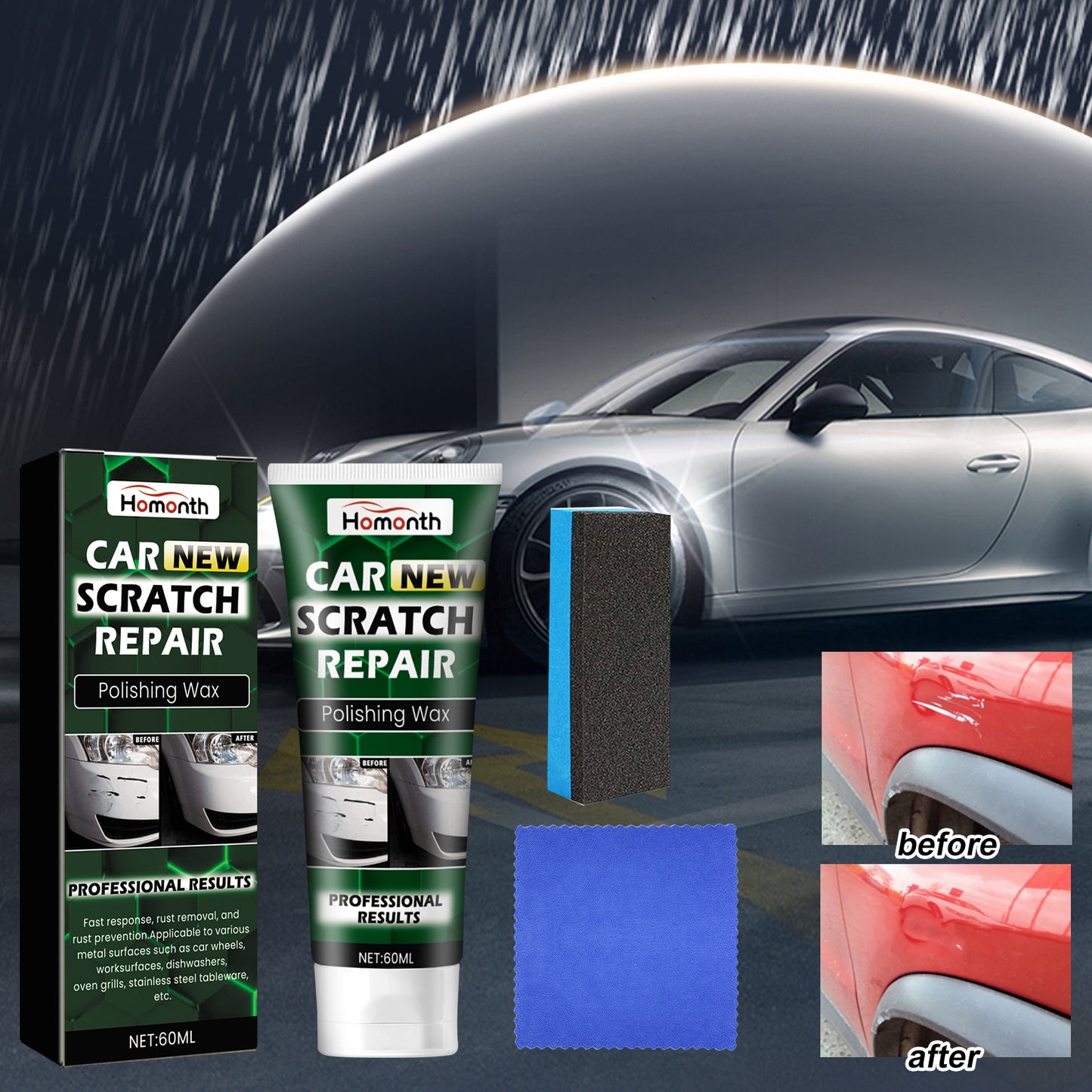 Car New Scratch Repair, Car Maintenance Reconditioning Clean Finish Scratch Repair Scratch Care Cream