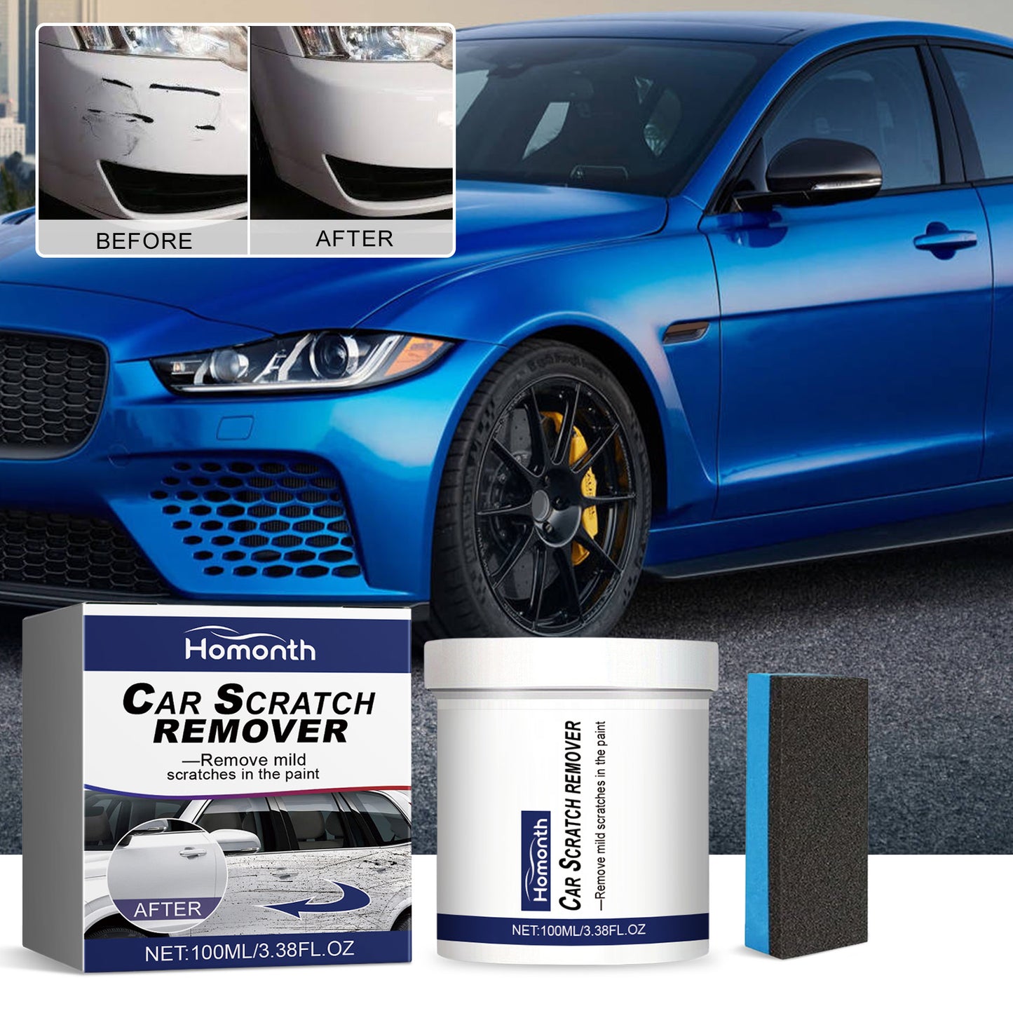 Car Scratch Remover, Repair Car Finish Scratch Polishing Refinish Coating Kit