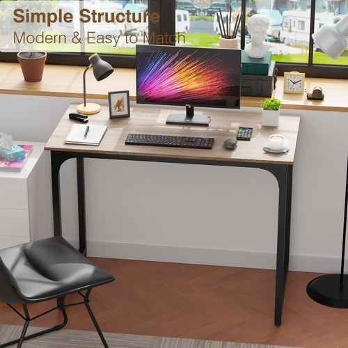 39 Inch Computer Desk Nature Wood Home Office Writing Table