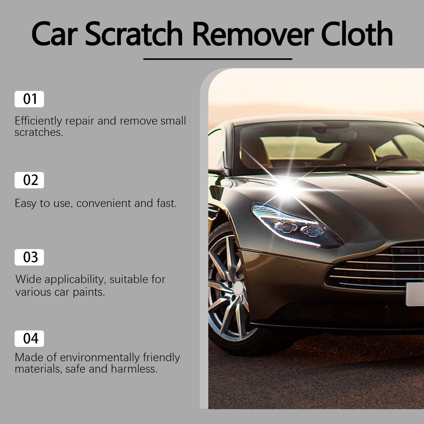 Car Stain Removal Cloth Car Paint Scratch Scratch Polishing Repair Portable Cleaning And Decontamination Cloth