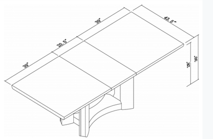 98.5inches X 43.5inches X 30inches Gray  Dining Table and 6inches
