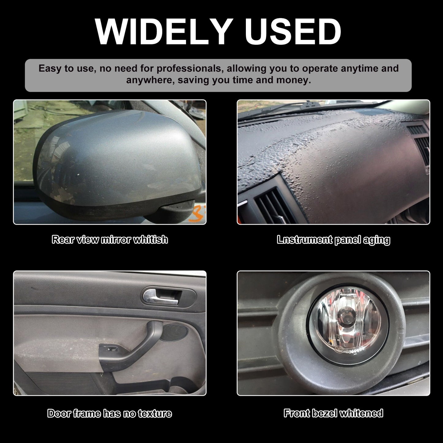Plastic Refreshing, Multi-Functional Interior Instrument Panel Refurbishment Cleaning Agent