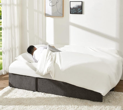 Gray Sectional Sleeper Sofa With Storage Chaise Bed