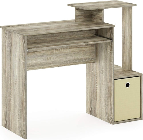 Econ Compact Office Desk With Storage Shelves Sonoma Oak