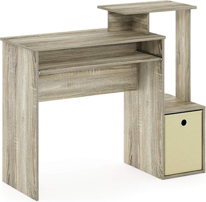 Econ Compact Office Desk With Storage Shelves Sonoma Oak