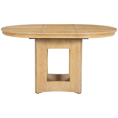 Farmhouse Extendable Round Dining Table Set for 4, 5-Piece Kitchen