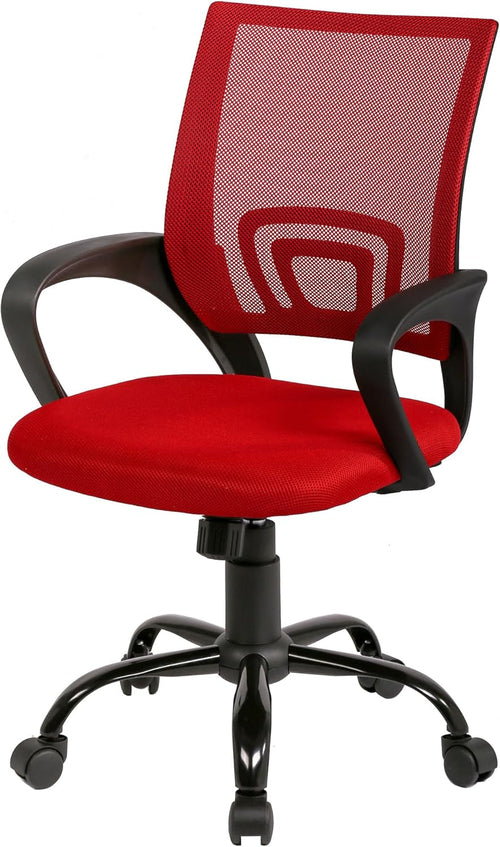 Ergonomic Mesh Office Chair With Lumbar Support Red