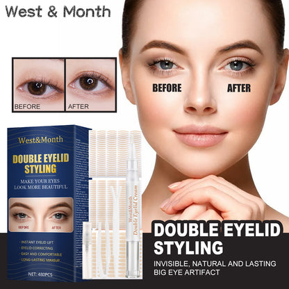 Double Eyelid Styling, Invisible Glue-free Natural Mesh Is Sticky When It Meets Water Lace Olive Type