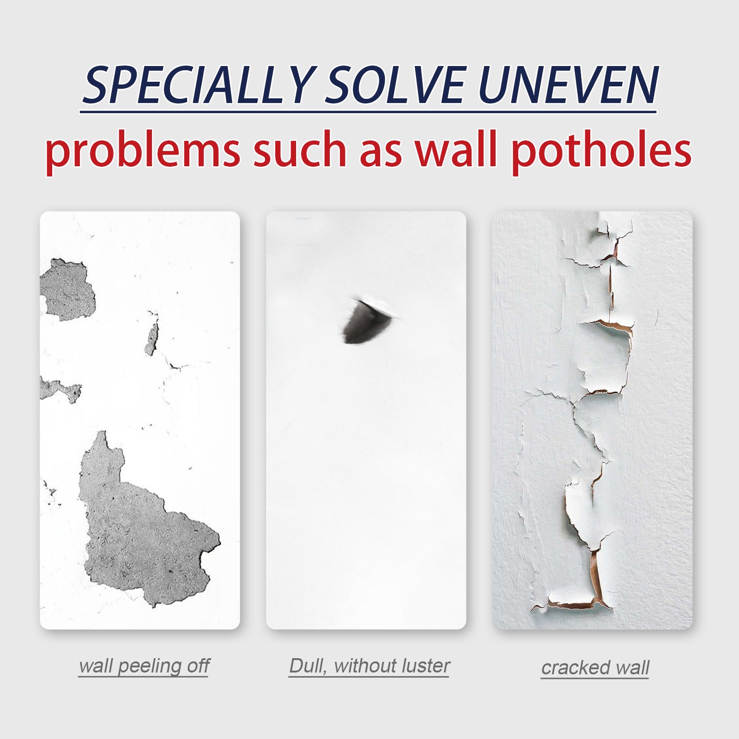 Jakehoe Wall Repair Paste Household White Wall Renovation Repair Paste Moisture Resistant Mildew Waterproof Interior Wall Repair