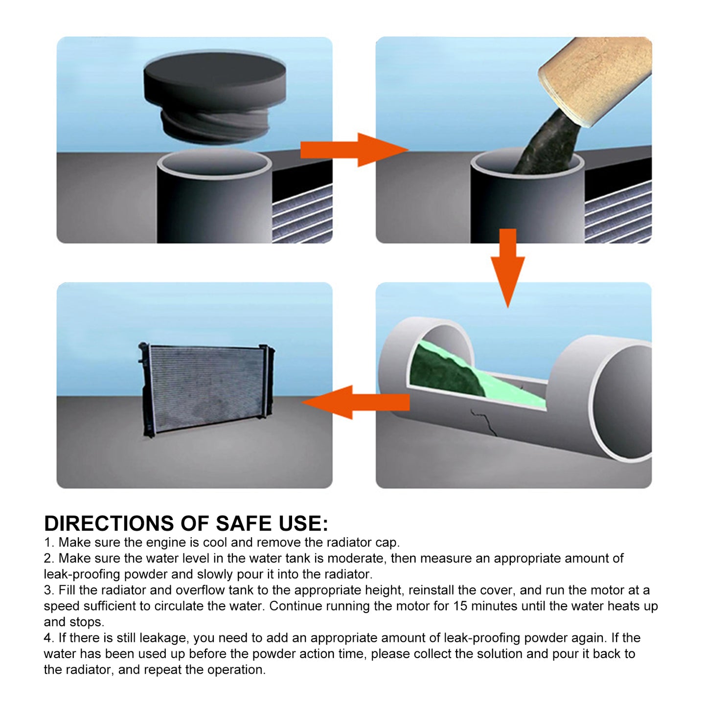 Car Water Tank Repair Powder Metal Special Sealing Repair Water Tank To Prevent Water Leakage Repair Powder