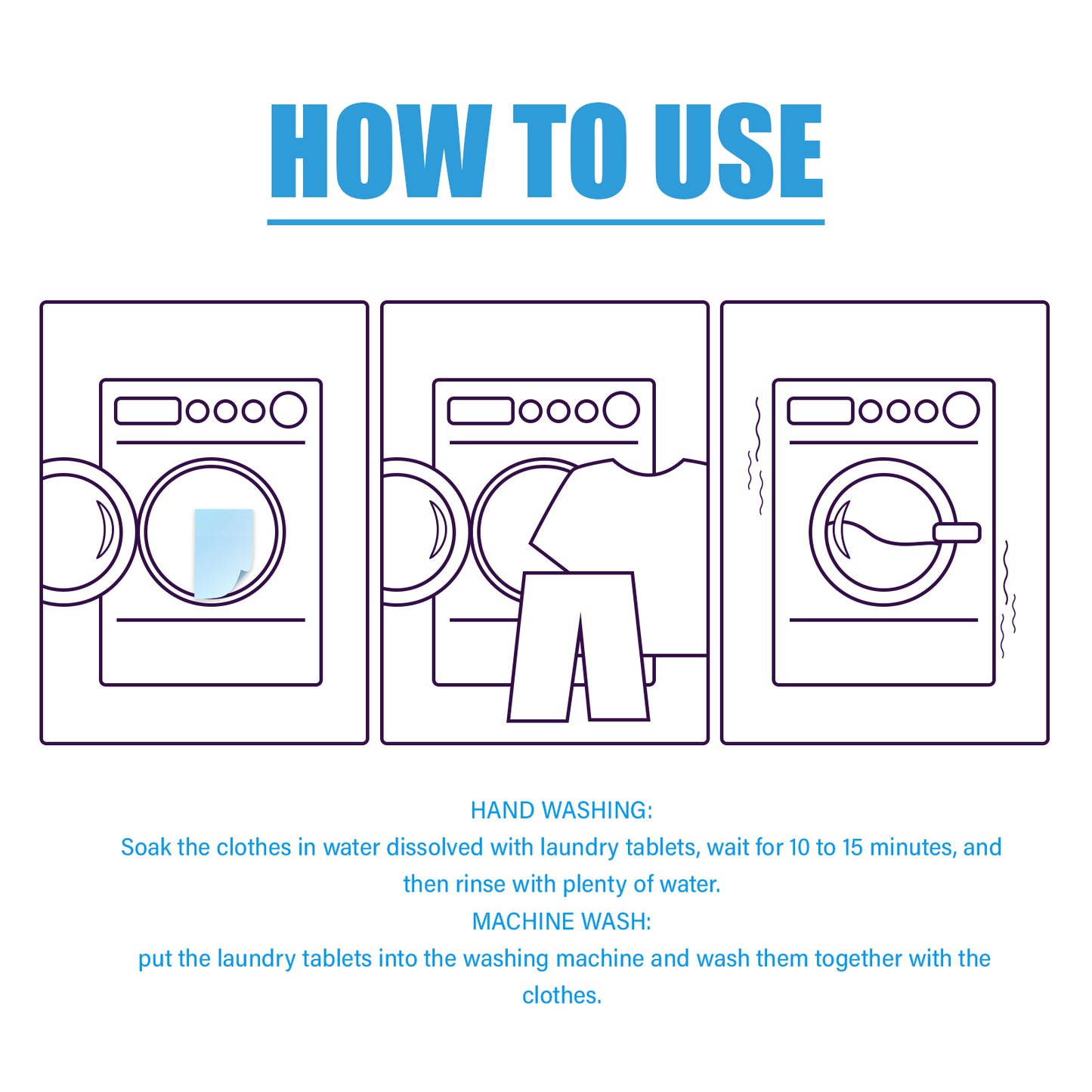 Detergent Sheets, Deep Cleaning Clothes Care Fabric Anti-Crossovers To Remove Odors Long-Lasting Fragrance Laundry Tablets