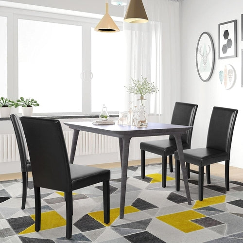 Dining Chair Set of 4 PU Leather Dining Room Chairs Upholstered