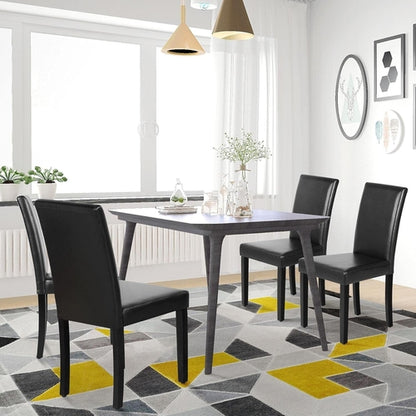 Dining Chair Set of 4 PU Leather Dining Room Chairs Upholstered