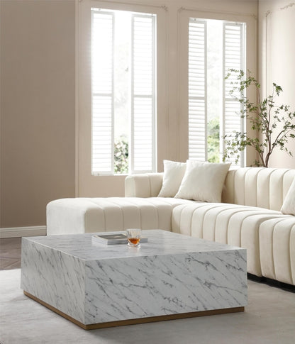 139'' Channel Tufted Sofa Velvet Upholstered Left Chaise Modular Sofa