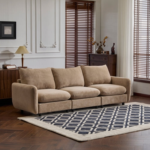 Modular Velvet Sectional Sofa Corner Chair – Convertible Upholstered