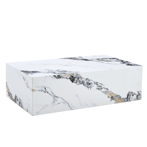 Modern Coffee Table – 39.3" Rectangular Accent Table with Textured