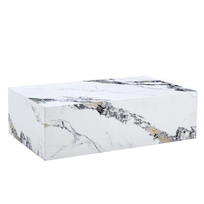 Modern Coffee Table – 39.3" Rectangular Accent Table with Textured