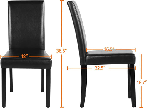 Dining Chair Set of 4 PU Leather Dining Room Chairs Upholstered