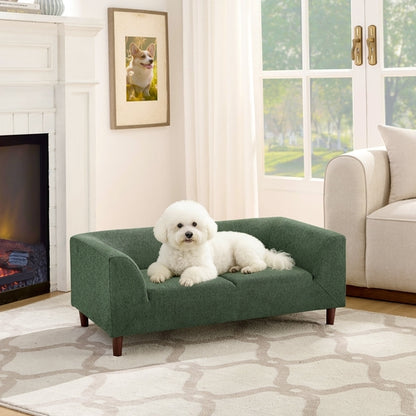Pet sofa with backrest and armrests, modern rectangular pet sofa